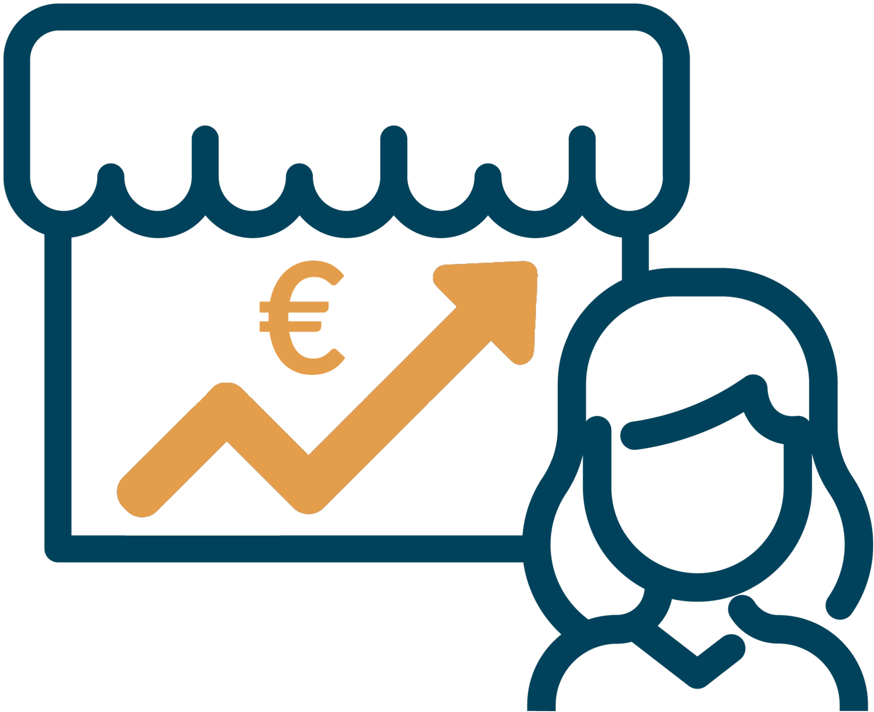 Icon augmentation chiffre